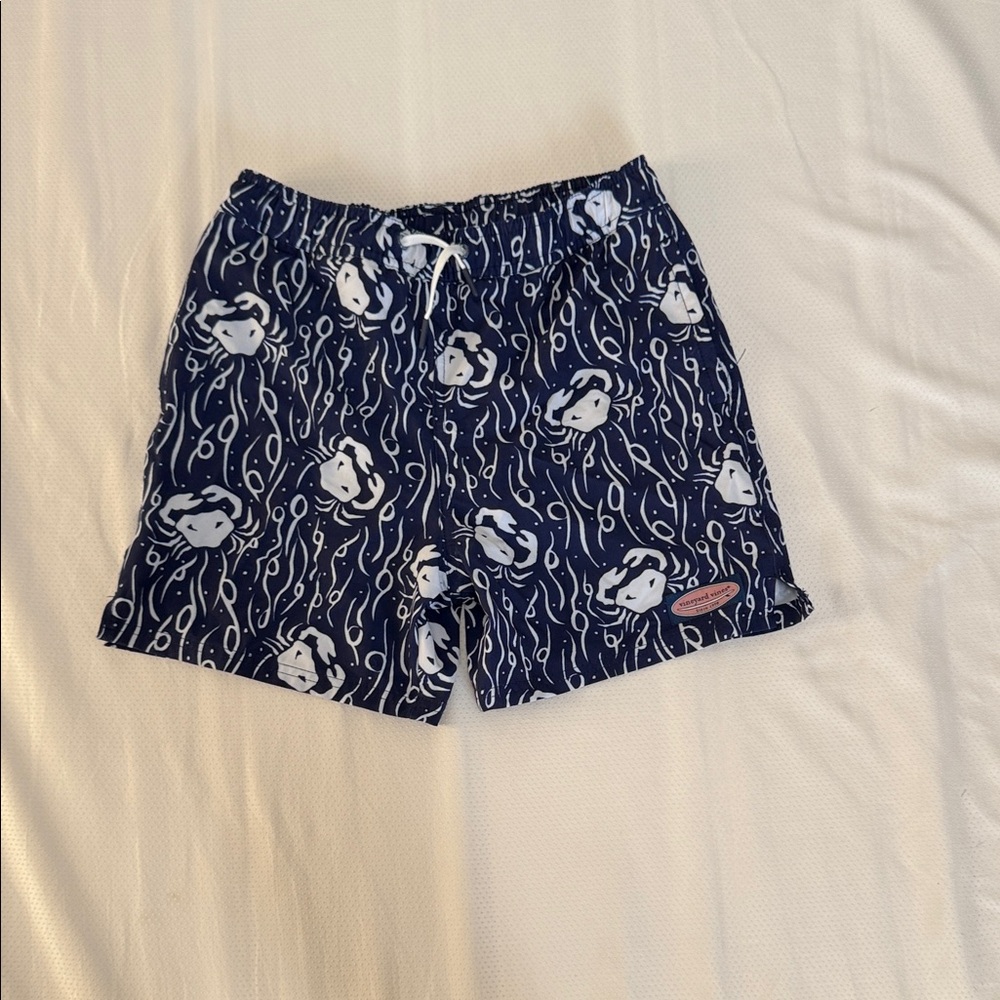 Vineyard Vines Kids Swim Trunks - Navy and White